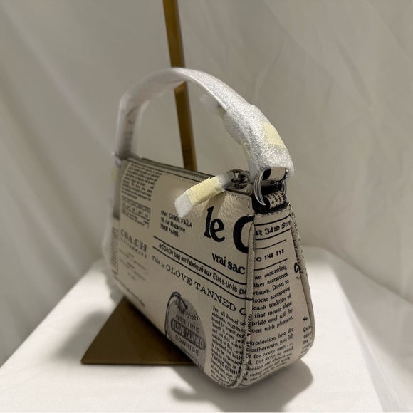 NWT Coach Nolita 19 With Newspaper Print CDC27 w/ Courier Bag Print in front - Picture 4 of 12